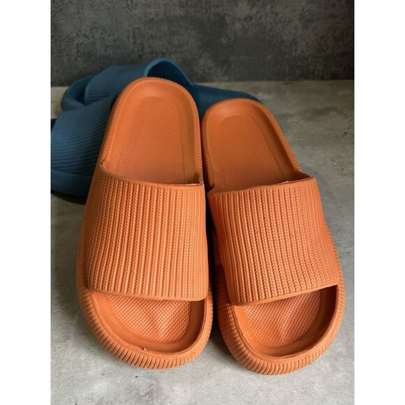 Women’s rubber slides Blue And Orange Set Of 2 Size 7 - Picture 9 of 14